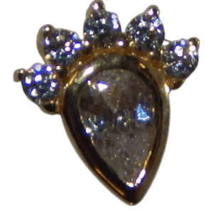 14 Karat Gold Carrot Threadless Top